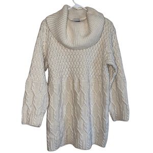 Express Tricot Vintage 90’s Cable Knit Cowl Neck Sweater Sweater Dress Italy Med